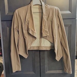 Just Fab Taupe Draped Jacket